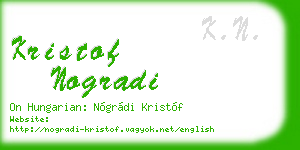 kristof nogradi business card
