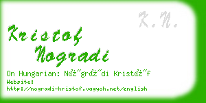 kristof nogradi business card